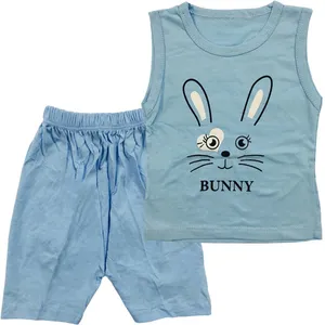 ست تاپ و شلوارک دخترانه طرح خرگوش مدل A12 کد 0238