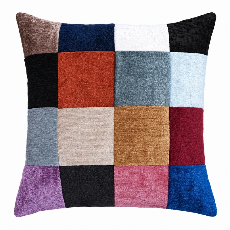 کوسن طرح چهارخانه مدل مدرن سایز 40x38 سانتی متر