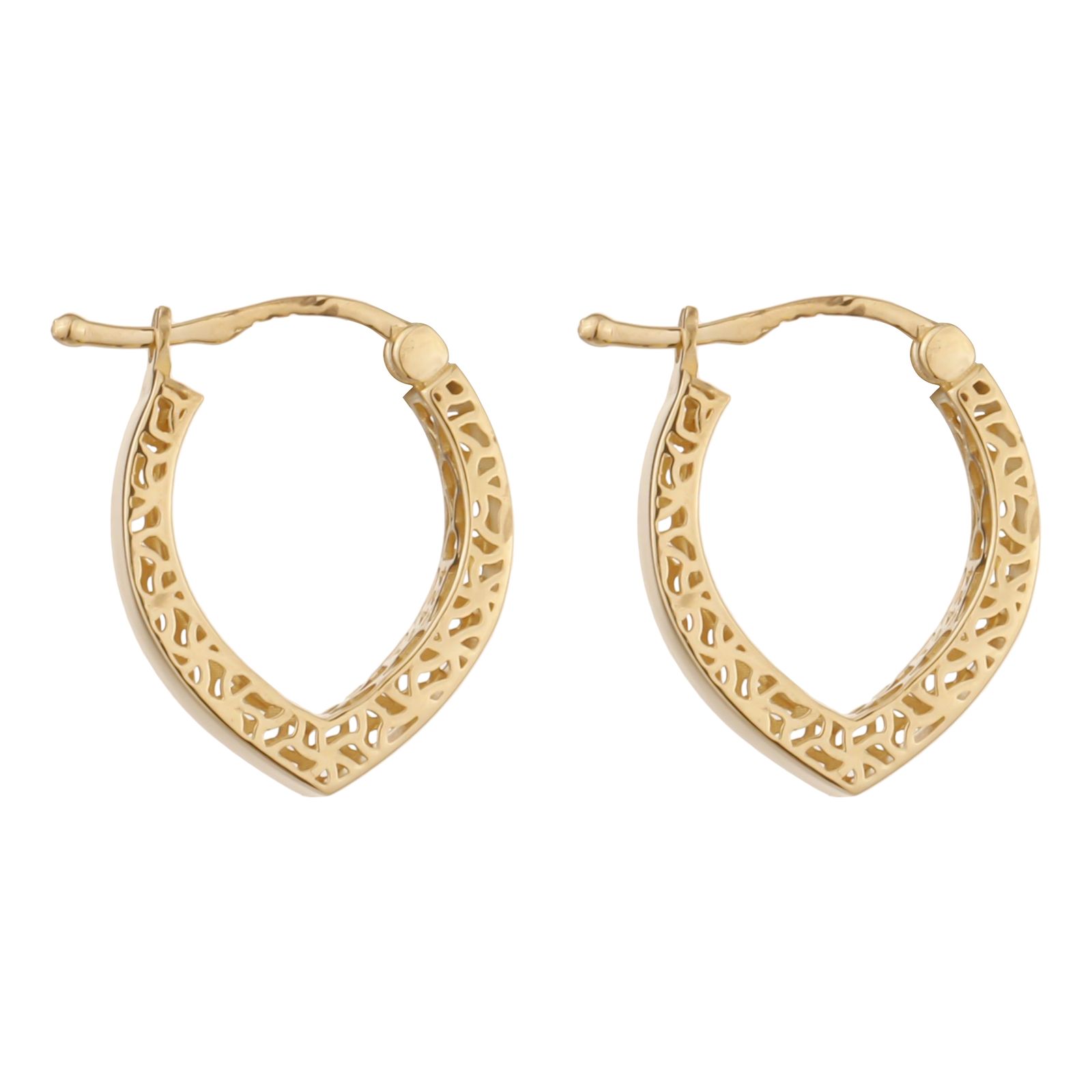 گوشواره طلا کم اجرت 18 عیار زنانه گلدم مدل E-2311016 -  - 1