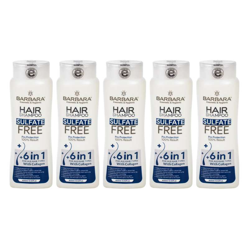 شامپو مو باربارا مدل Pro Protection حجم 400 میلی لیتر مجموعه 5 عددی