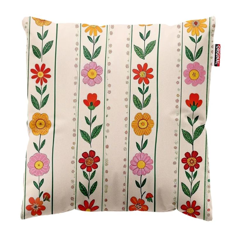 کوسن پاد آفرین طرح گل کد 3391 سایز 40*40 سانتی متر