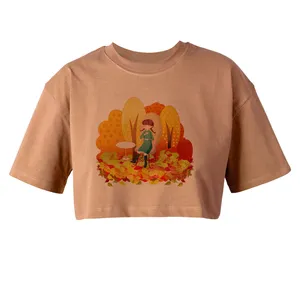 کراپ‌تاپ آستین کوتاه زنانه مدل پاییزی کد L346 K