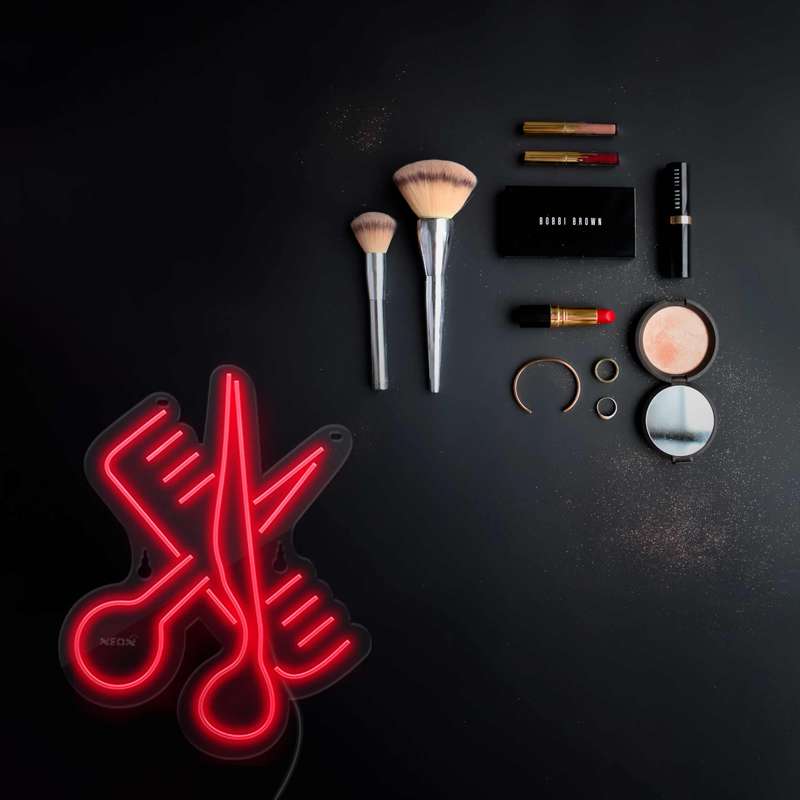 چراغ دیواری نئون دیزاین طرح Barber_RD