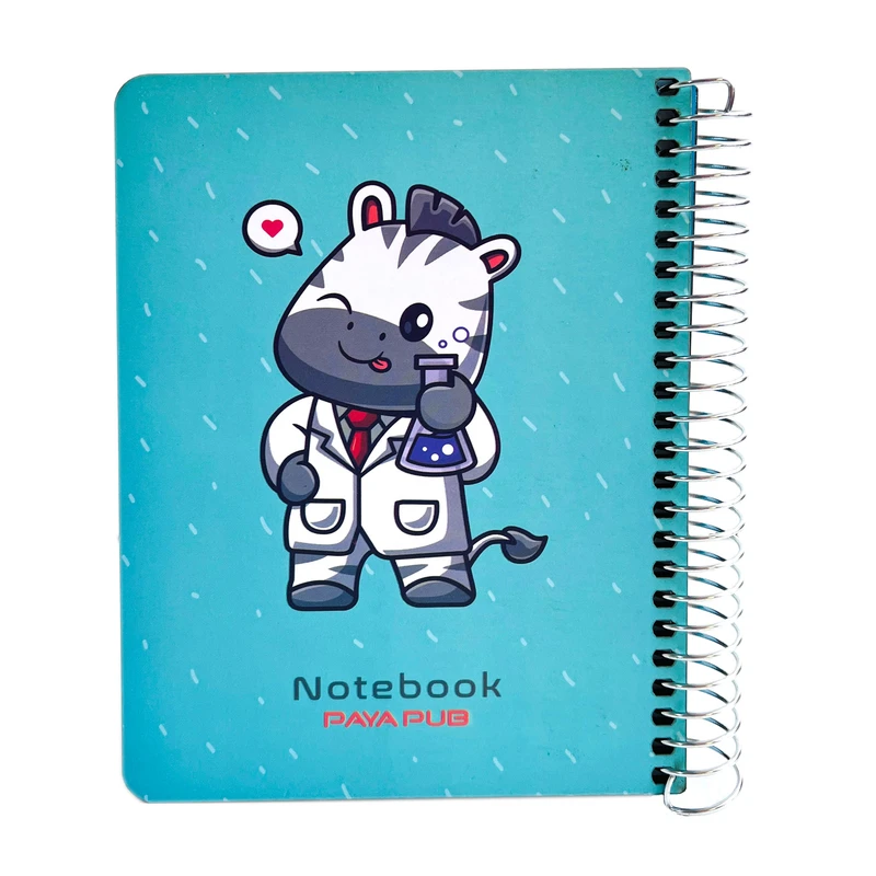 دفترچه یادداشت 100 برگ پایاپاب مدل گورخر آزمایشگاه