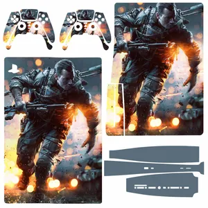 برچسب کنسول پلی استیشن 5 مدل دیسک خور طرح Battlefield 4 Rs مجموعه 7 عددی