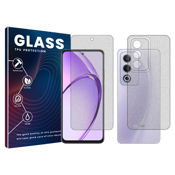 محافظ صفحه نمایش مات گلس مدل Resistant‌ مناسب برای گوشی موبایل اوپو  A80 به همراه محافظ پشت گوشی