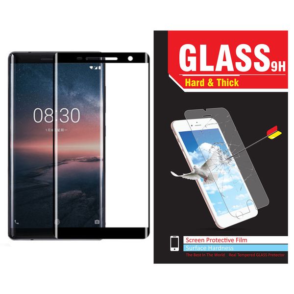 محافظ صفحه نمایش شیشه ای Hard and thick مدل full cover مناسب برای گوشی موبایل نوکیا Nokia 8 Sirocco محافظ صفحه نمایش شیشه ای Hard and thick مدل full cover مناسب برای گوشی موبایل نوکیا Nokia 8 Sirocco