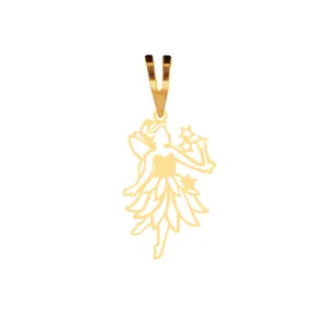 آویز گردنبند طلا 18 عیار زنانه آمانژ مدل فرشته کد D11148