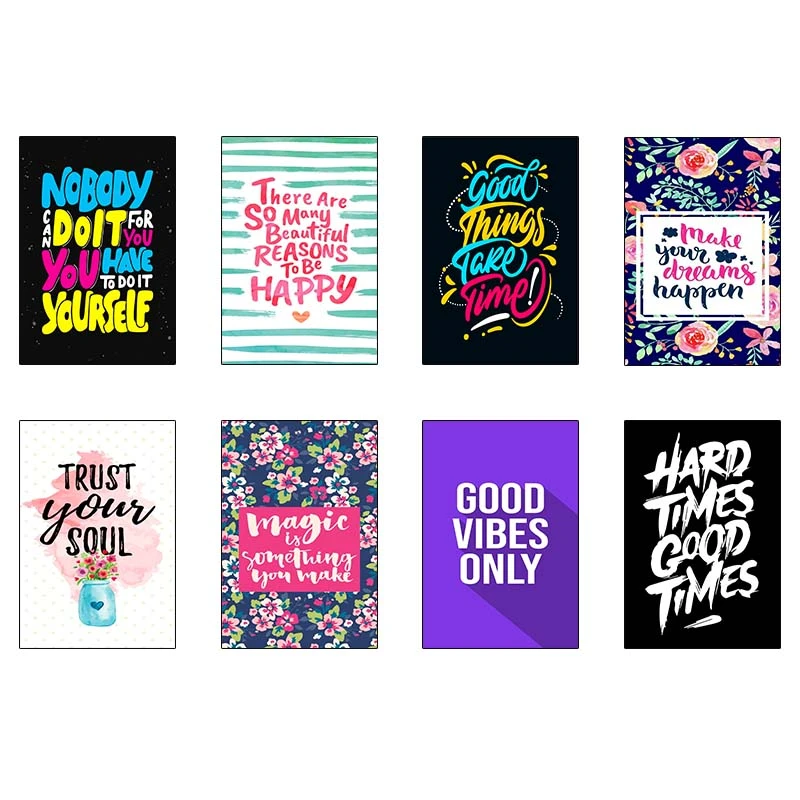 پوستر کارنيکا طرح انگیزشی Quote کد 81826 مجموعه 8 عددی