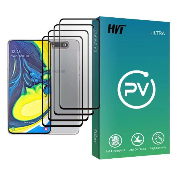 محافظ صفحه نمایش اچ وی تی مدل PV Glass MIX004 مناسب برای گوشی موبایل سامسونگ Galaxy A80 بسته چهار عددی