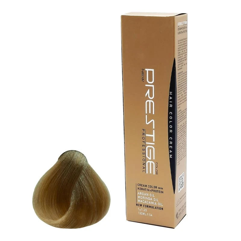 رنگ مو نیو پرستیژ کالر سری ترکیبی شماره PO.9 حجم 120 میلی لیتر رنگ زيتوني قطبي