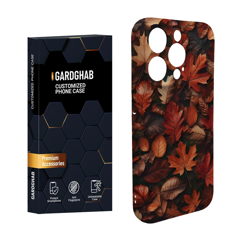 کاور گاردقاب مدل برگ مناسب برای گوشی موبایل اپل iPhone15 pro