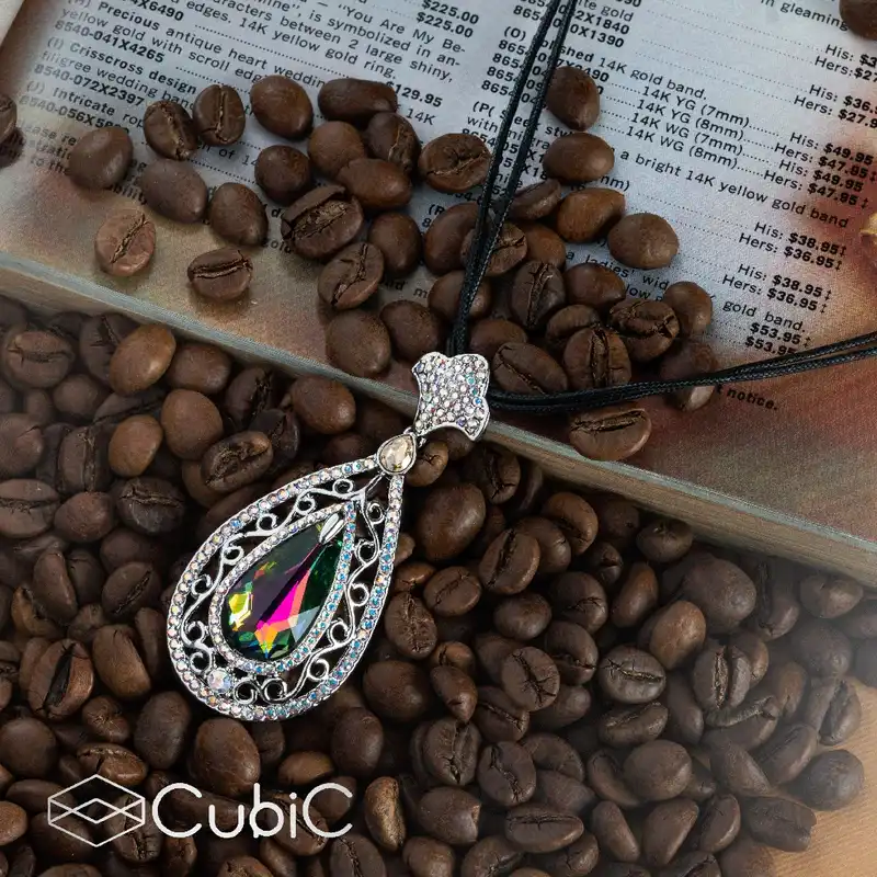 گردنبند زنانه کوبیک مدل QN-12838