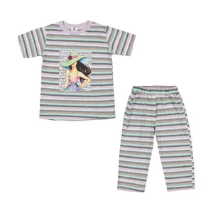 ست تی شرت و شلوار دخترانه کیکی رایکی مدل KBB06359-036