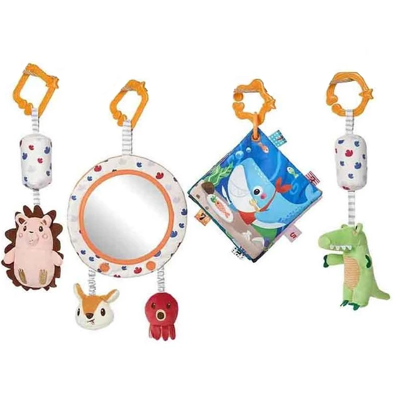 آویز کریر کودک مدل جوجه تیغی و تمساح بسته 4 عددی