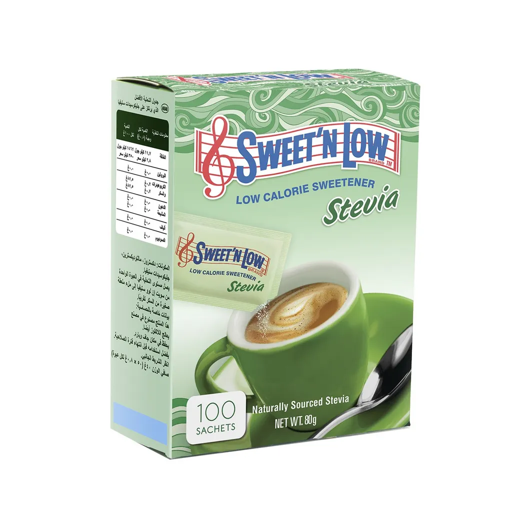 ساشه شیرین کننده سوئیت اند لو مدل Stevia بسته 100 عددی