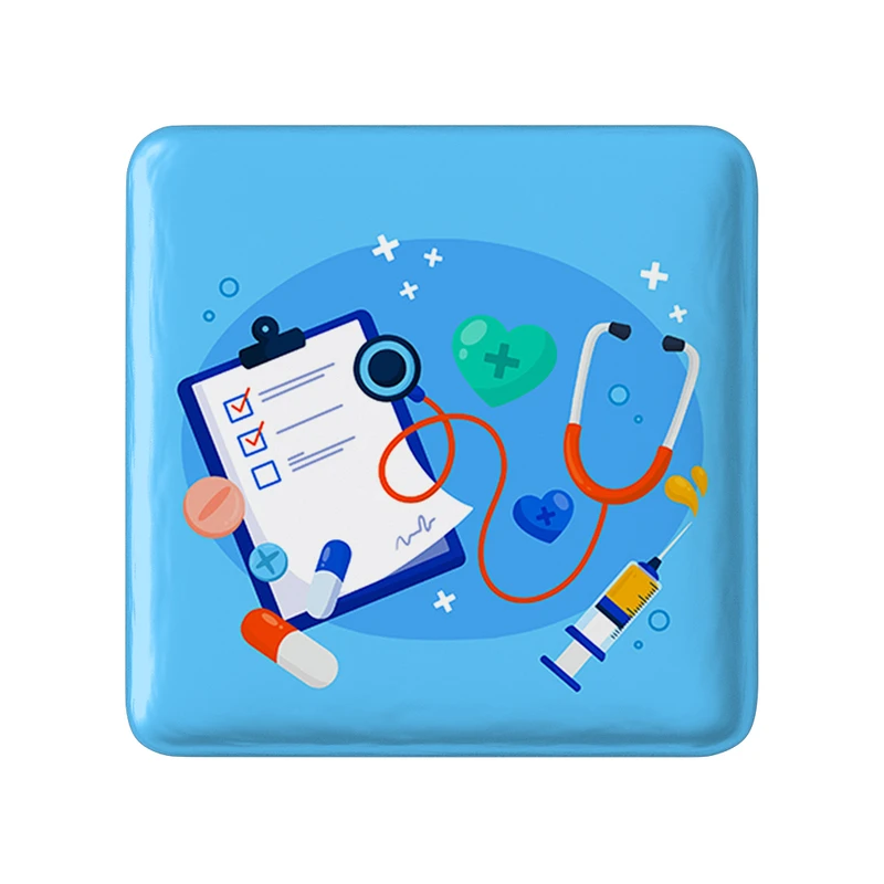 پیکسل خندالو طرح پزشک و پرستار کودکانه مدل مربعی کد 36494