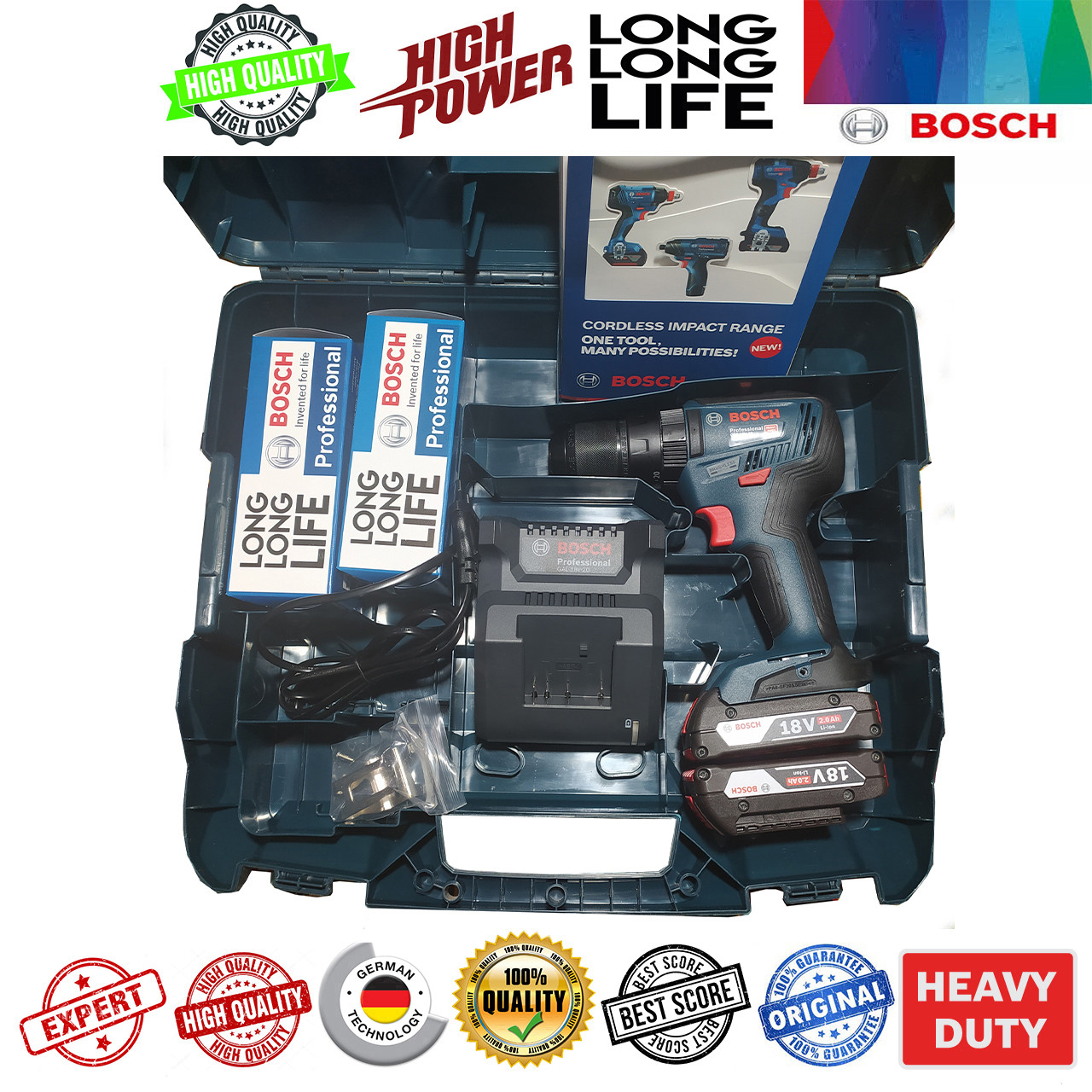 پیچ گوشتی شارژی چکشی بوش مدل 18 V Brushless پیچ گوشتی شارژی چکشی بوش مدل 18 V Brushless