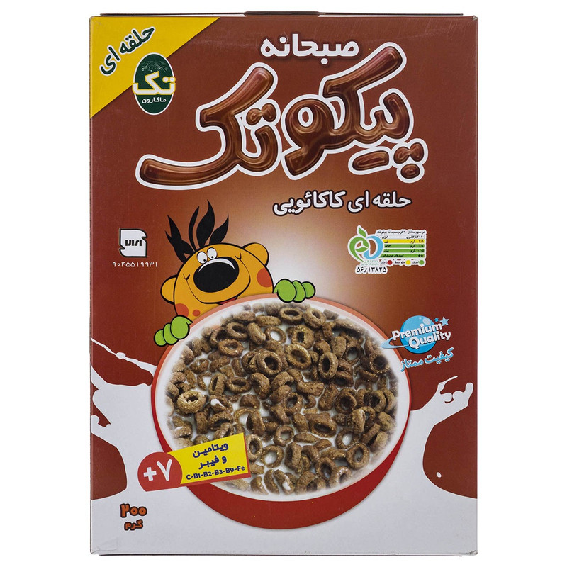 پیکوتک حلقه ای کاکائویی تک ماکارون مقدار 200 گرم