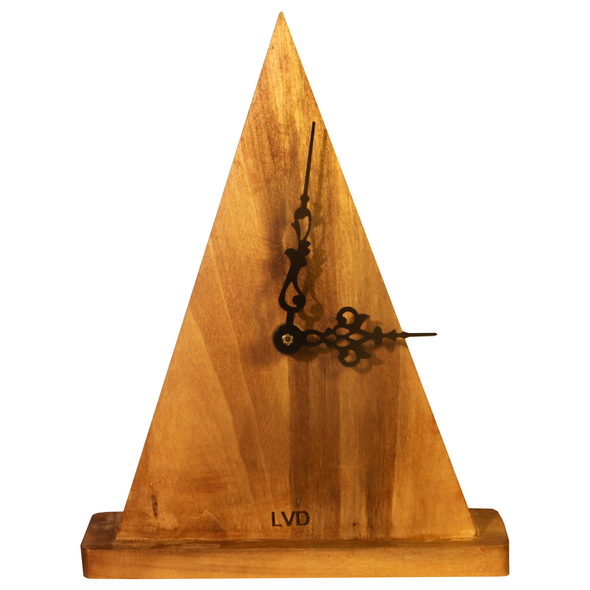 ساعت رومیزی چوبی ال وی دی مدل مثلث