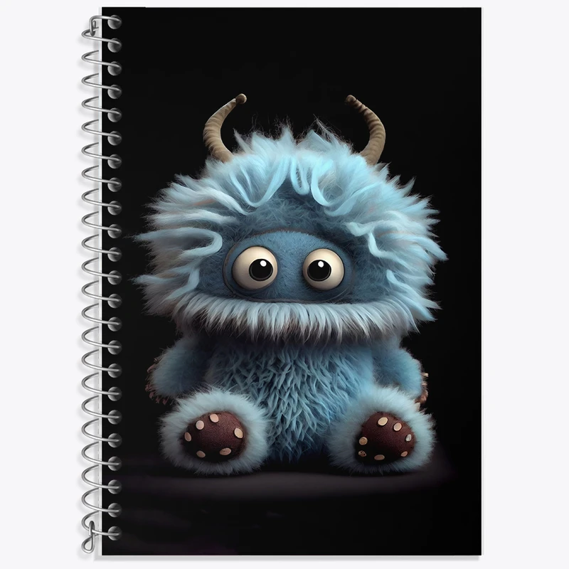 دفتر زبان 50 برگ خندالو مدل سه خط طرح هیولای کیوت کد F6295