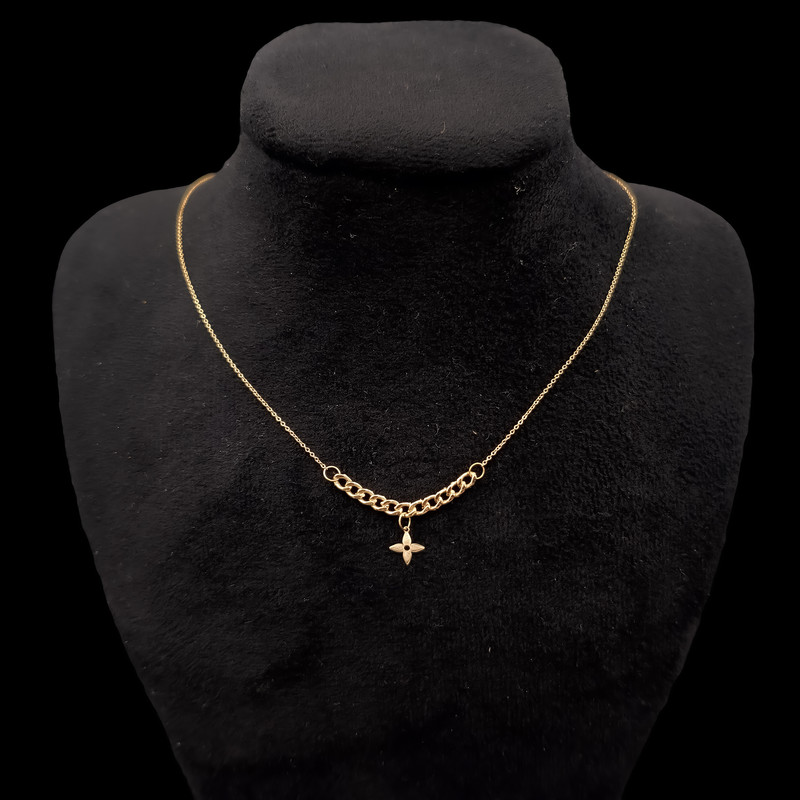 گردنبند طلا 18 عیار زنانه با طرح حلقه‌ای (فلامینگو) ناریا مدل استار