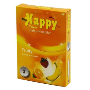 کاندوم هپی مدل میوه ای بسته 3 عددی