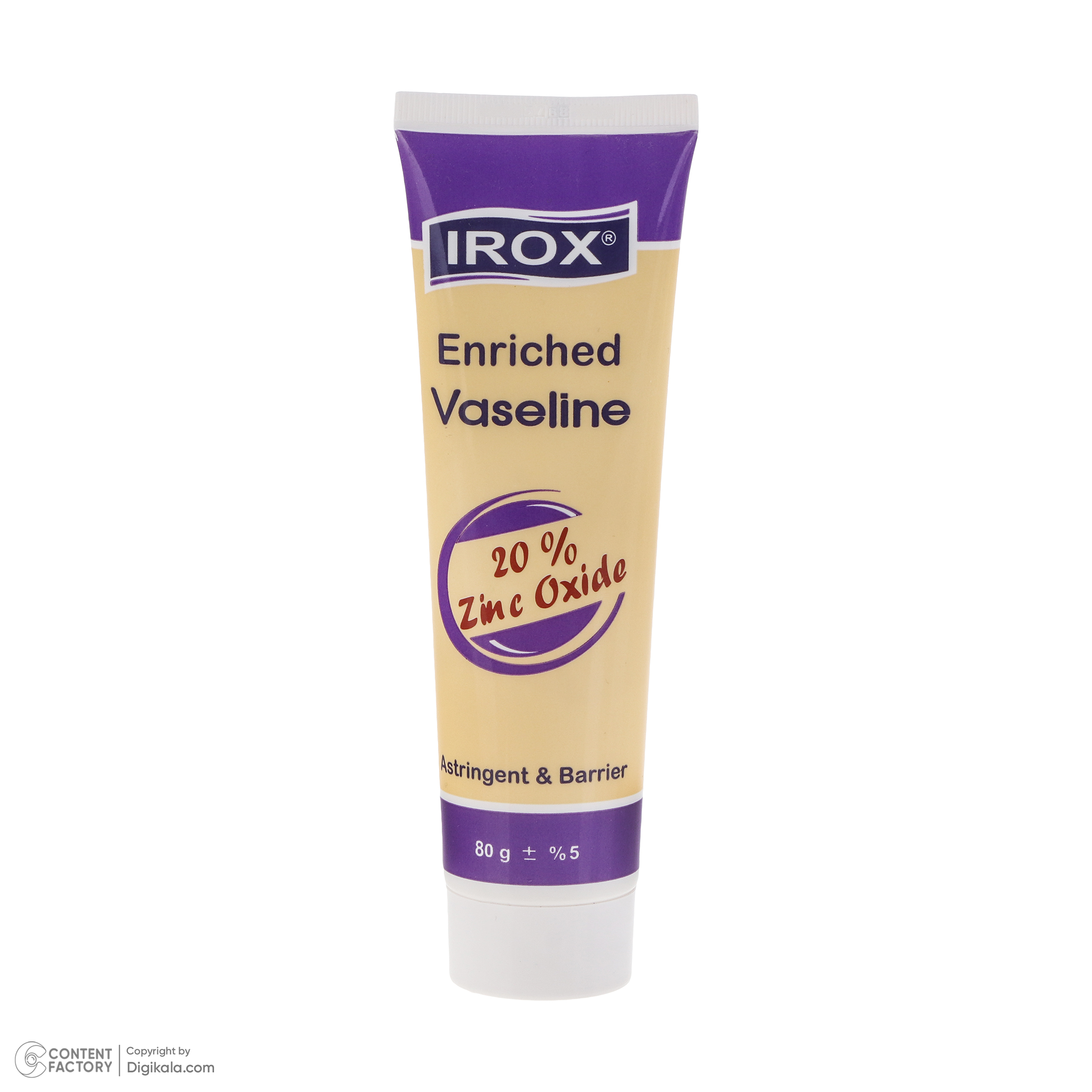 وازلین ایروکس مدل Zinc Oxide مناسب انواع پوست وزن 80 گرم