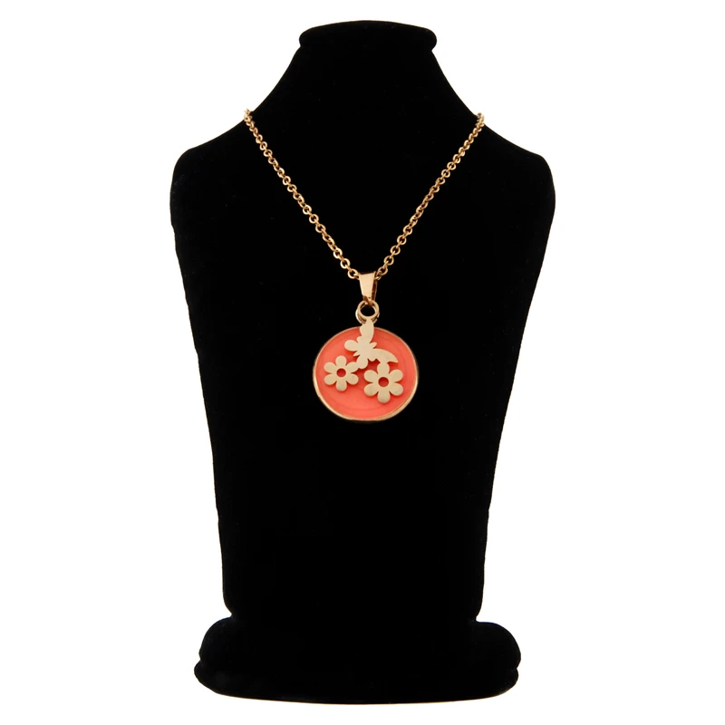 گردنبند زنانه مدل گل و پروانه کد 1416