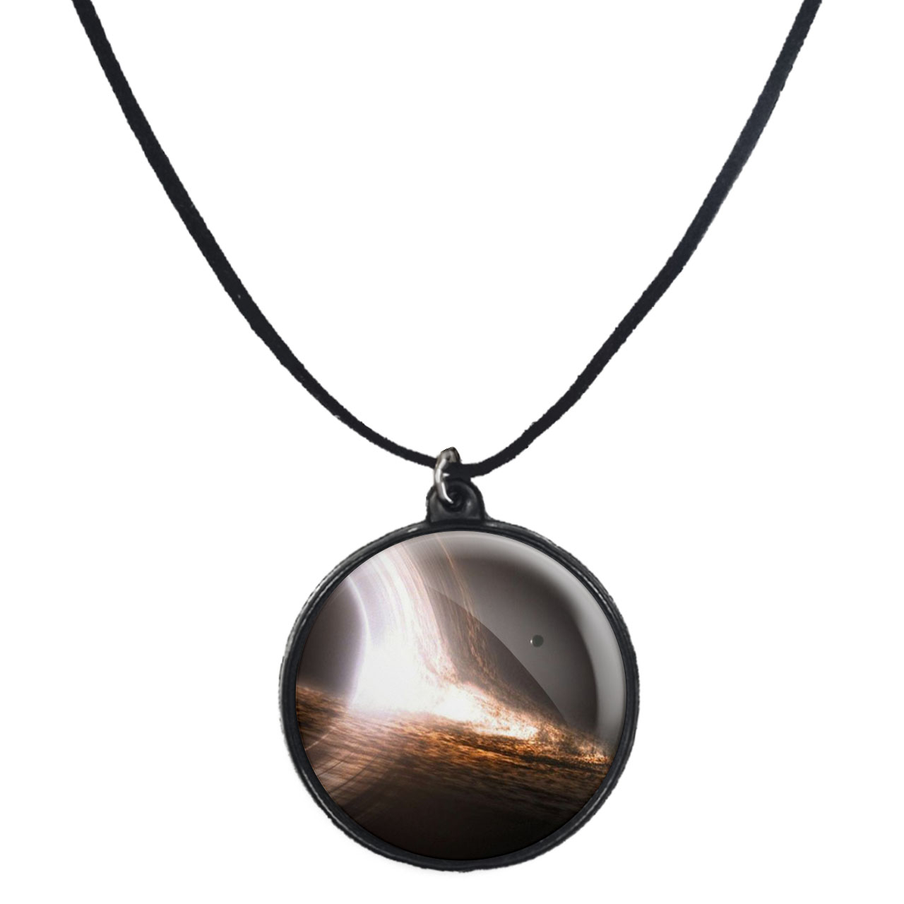 گردنبند پرمانه طرح کهکشان کد pmb.23931 مدل دو طرفه