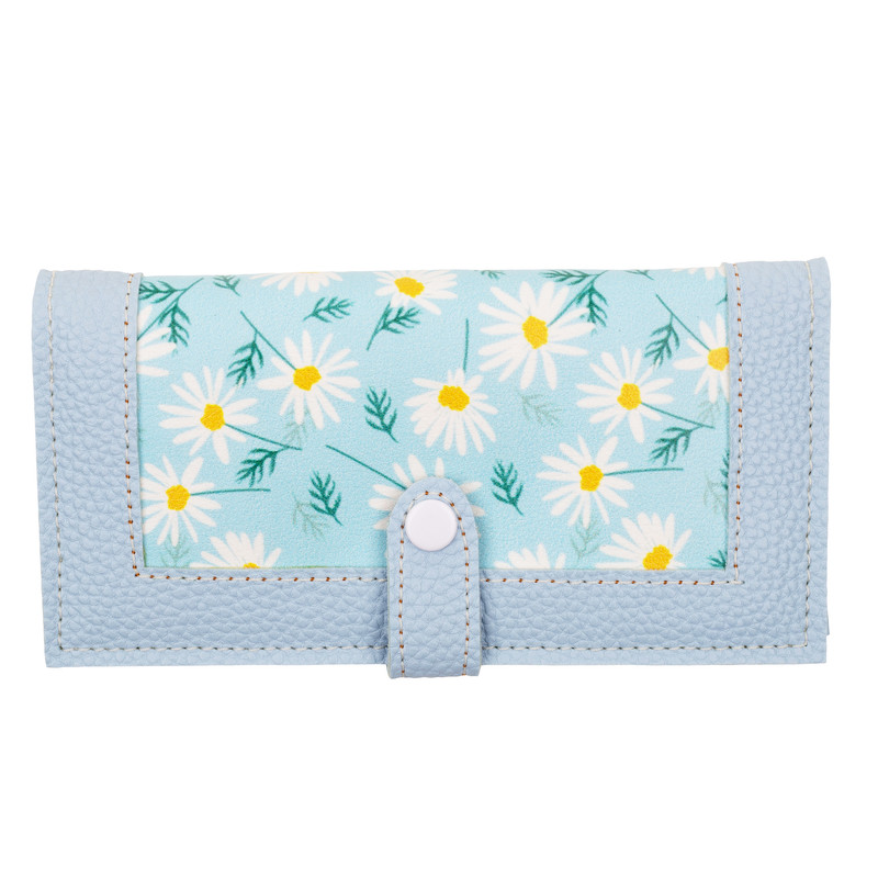 کیف پول زنانه طرح گل بابونه مدل WPA041203