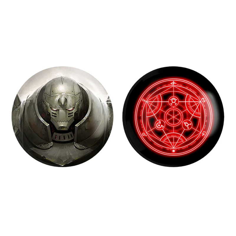 مگنت خندالو طرح نماد کیمیاگری و آلفونس الریک انیمه کیمیاگر تمام فلزی کد 1267912685 مجموعه 2 عددی