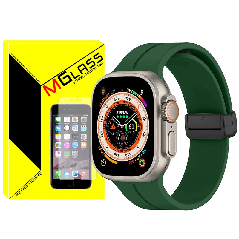 بند ام‌گلس مدل Magnetic-ORG-ZR مناسب برای ساعت هوشمند ویرفیت HW8 Ultra max