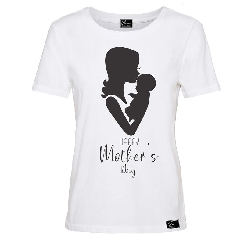 تی شرت آستین کوتاه زنانه مدل MOTHERS DAY کد B0134 رنگ سفید