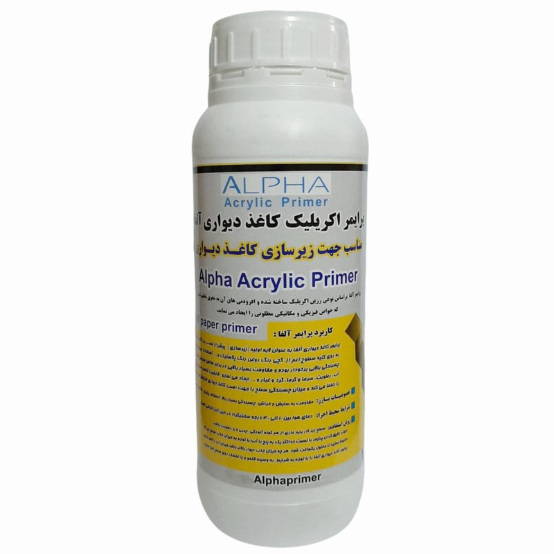 چسب پرایمر کاغذ دیواری  آلفا A301 حجم 1 لیتر