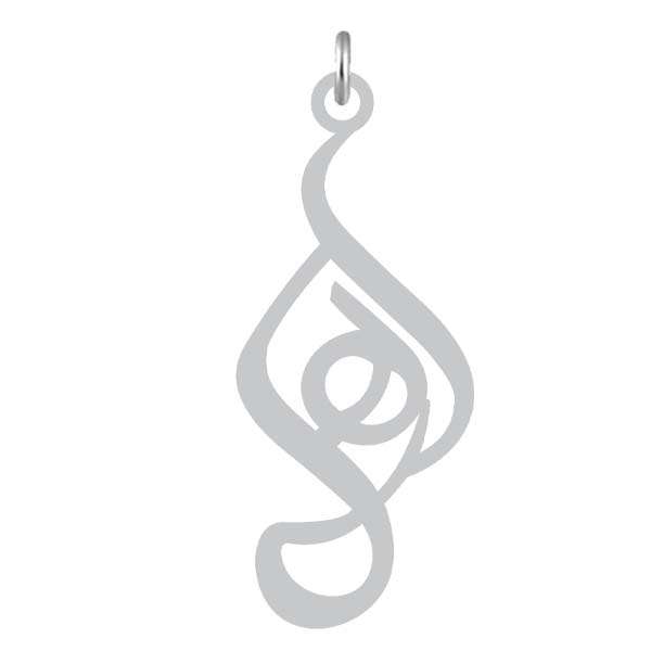 آویز گردنبند نقره کرابو طرح رها مدل Kn2-975