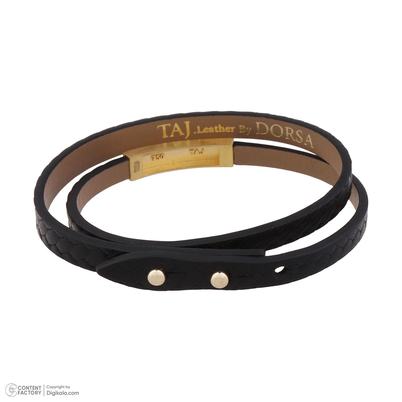 دستبند طلا 18 عیار زنانه تاج مدل G258 -  - 4