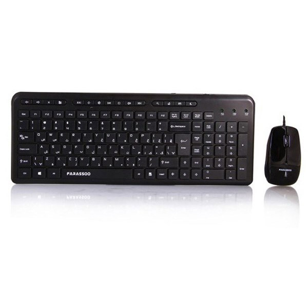 کیبورد و ماوس باسیم فراسو مدل FCM-3444 با رابط USB با حروف فارسی