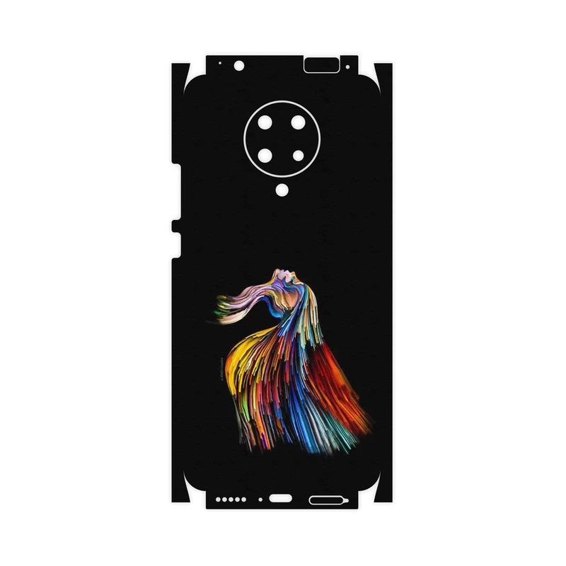 برچسب پوششی ماهوت مدل Rainbow Hair Digital Art-FullSkin مناسب برای گوشی موبایل شیائومی Poco F2 Pro