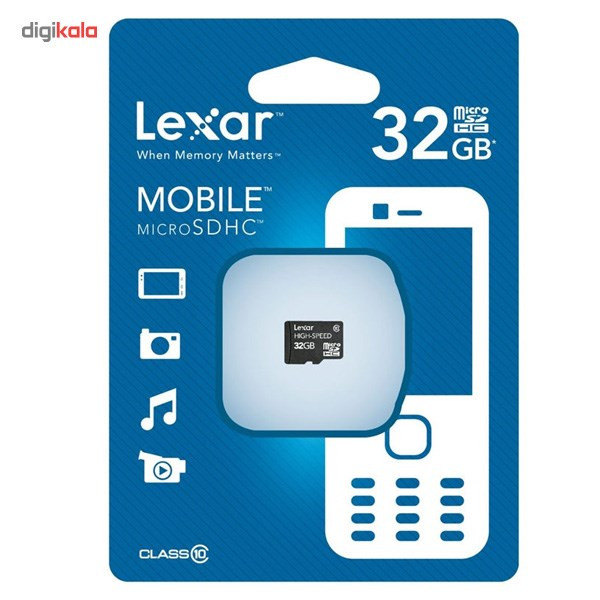 کارت حافظه microSDHC لکسار کلاس 10 ظرفیت 32 گیگابایت