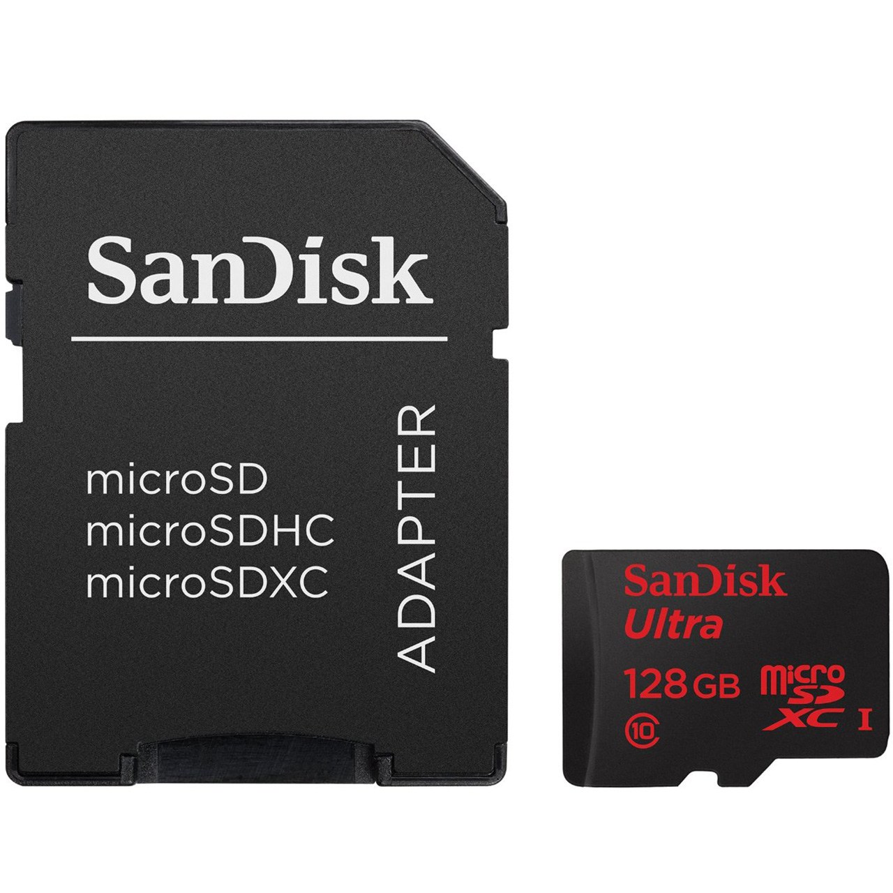 کارت حافظه microSDXC سن دیسک مدل Ultra کلاس 10 استاندارد UHS-I U1 سرعت 80MBps 533X همراه با آداپتور SD ظرفیت 128 گیگابایت