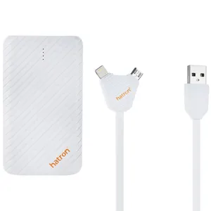 شارژر همراه هترون مدل HPB16000 ظرفیت 16000 میلی‌آمپر‌ساعت به همراه کابل