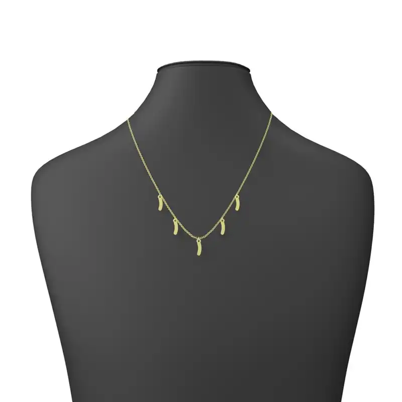 گردنبند طلا 18 عیار زنانه مدوپد مدل حرف I کد RNA16999