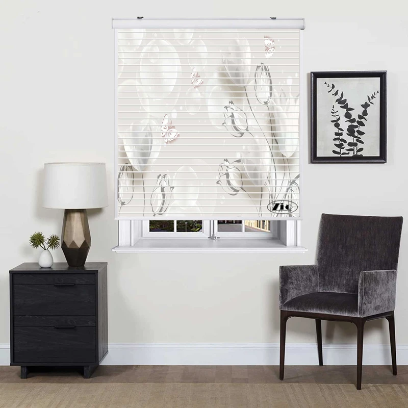 پرده زبرا زیو مدل سیلوئت 3D1258 سایز 150x150 سانتی متر