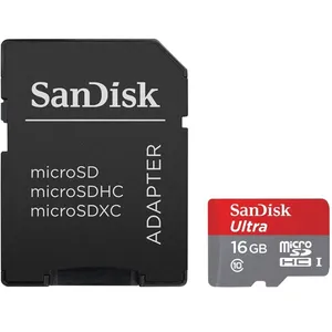 SanDisk Ultra UHS-I U1 Class 10 80MBps microSDHC With Adapter - 16GB