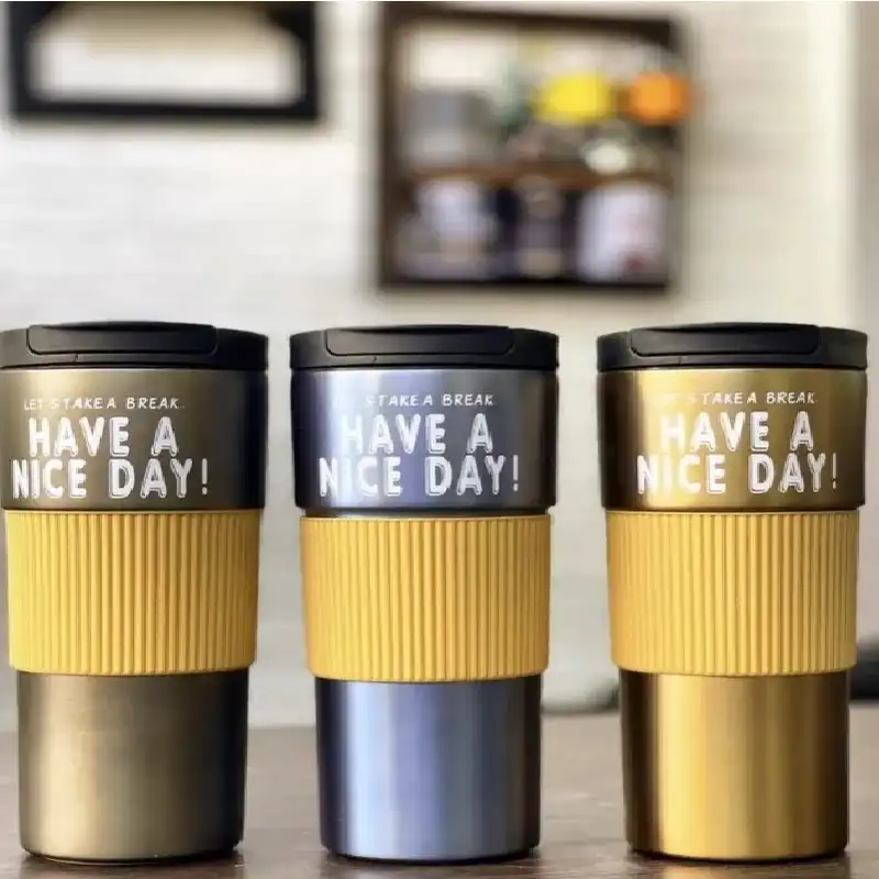 ماگ سفری کافی کاپ مدل Have a nice day گنجایش 0.60 لیتر