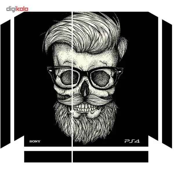 برچسب افقی پلی استیشن 4 ونسونی طرح Hipster is Dead
