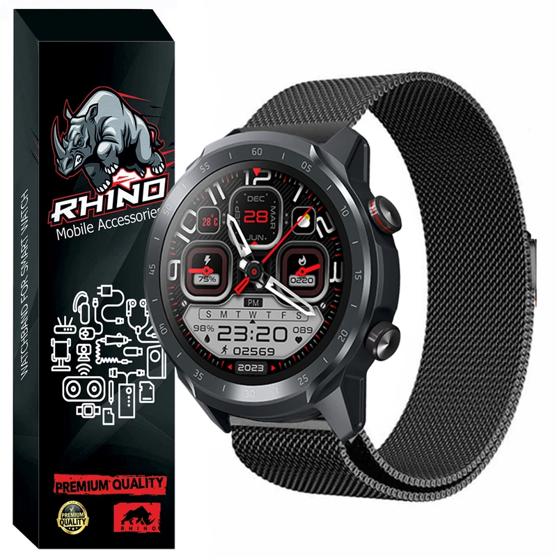 بند راینو مدل Milanese مناسب برای ساعت هوشمند میبرو Mibro Watch A2