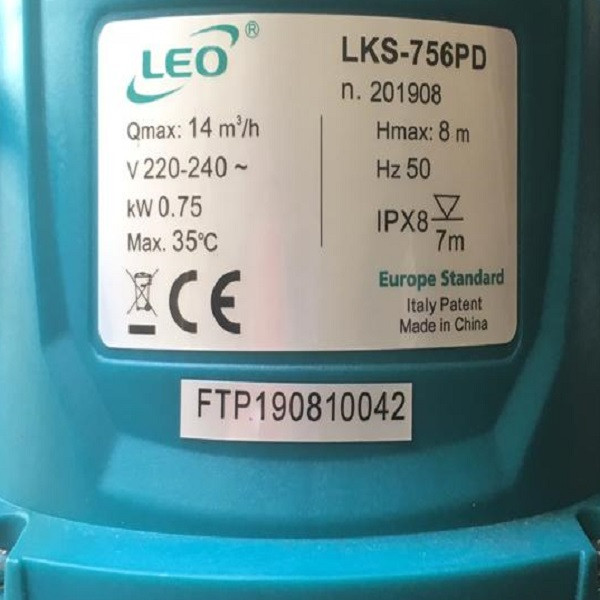 پمپ کف کش لئو مدل Lks 756 pd