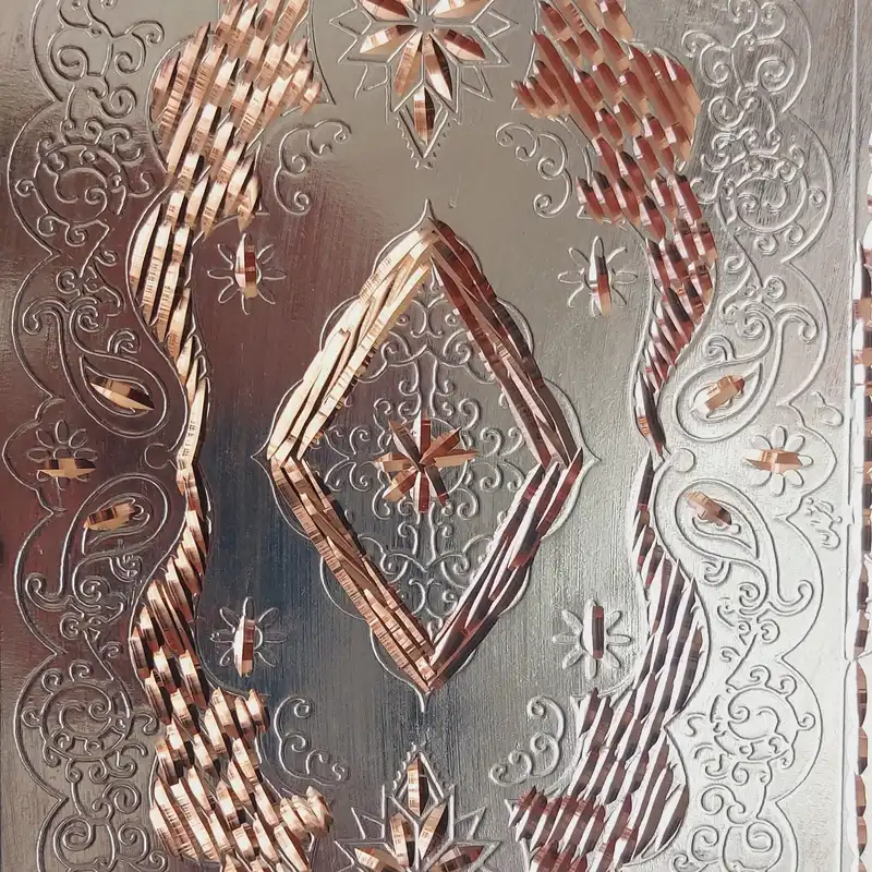 سینی مسی طرح الماس تراش